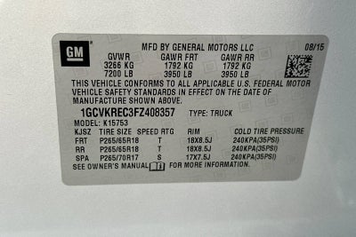 2015 Chevrolet Silverado 1500 LT