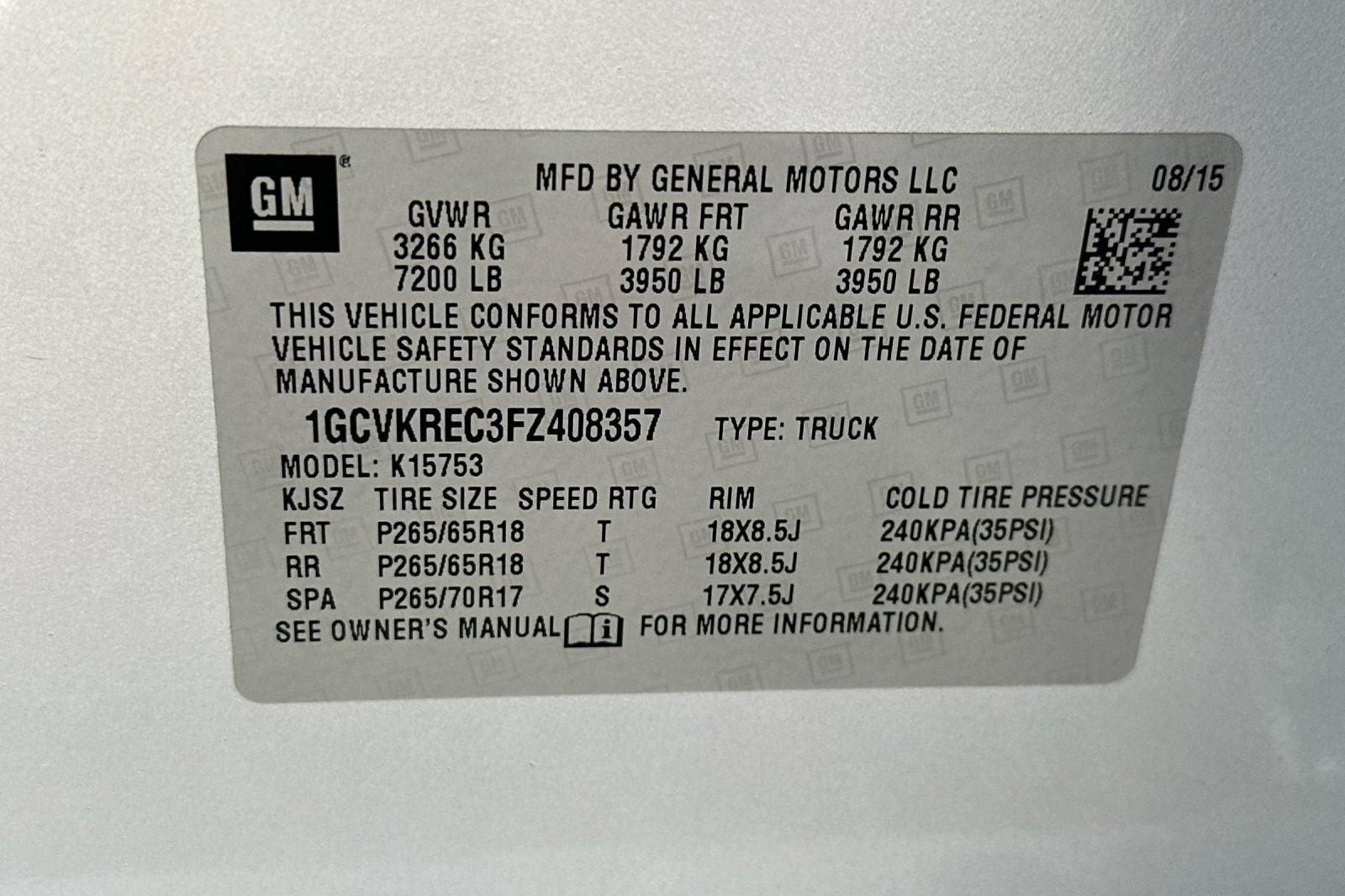 2015 Chevrolet Silverado 1500 LT