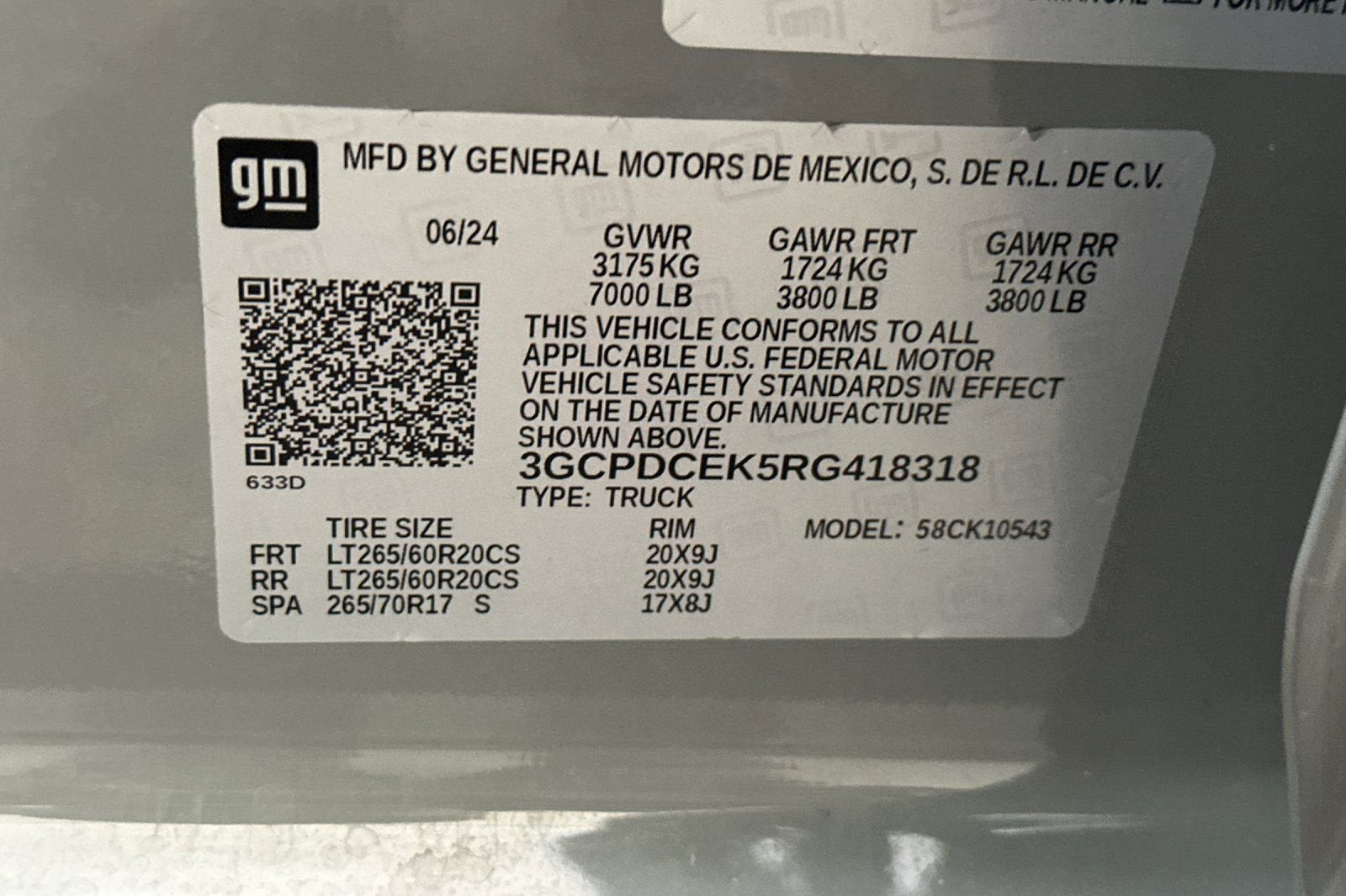 2024 Chevrolet Silverado 1500 Custom Trail Boss