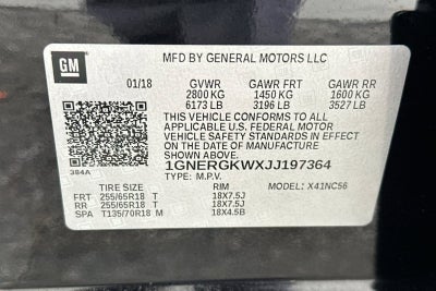 2018 Chevrolet Traverse LT Cloth