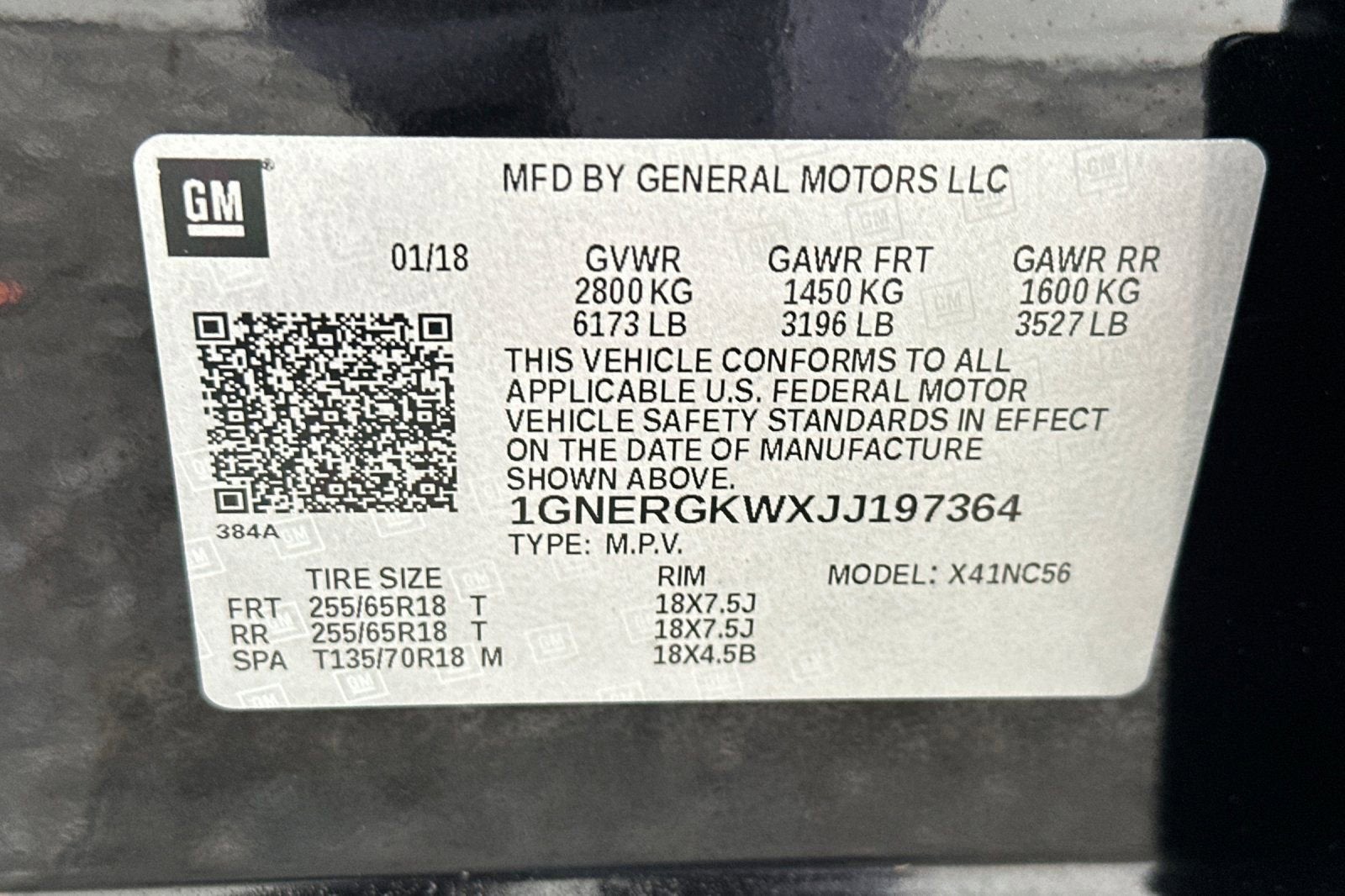 2018 Chevrolet Traverse LT Cloth