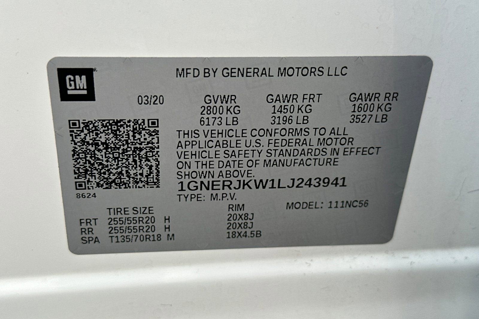 2020 Chevrolet Traverse RS