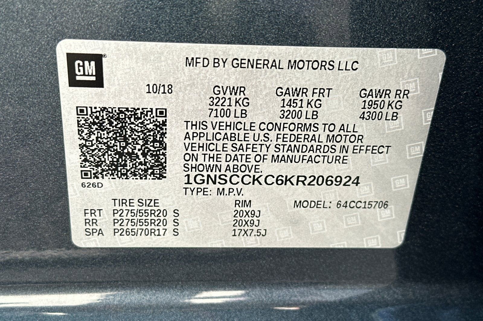 2019 Chevrolet Tahoe Premier