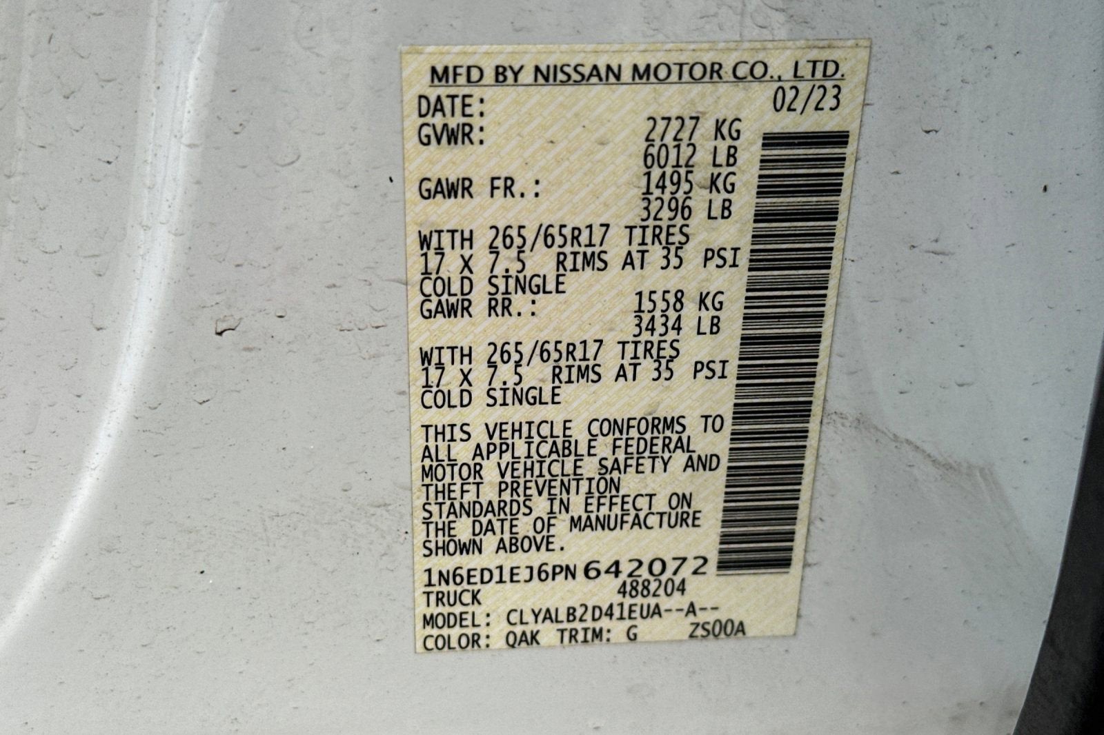 2023 Nissan Frontier SV