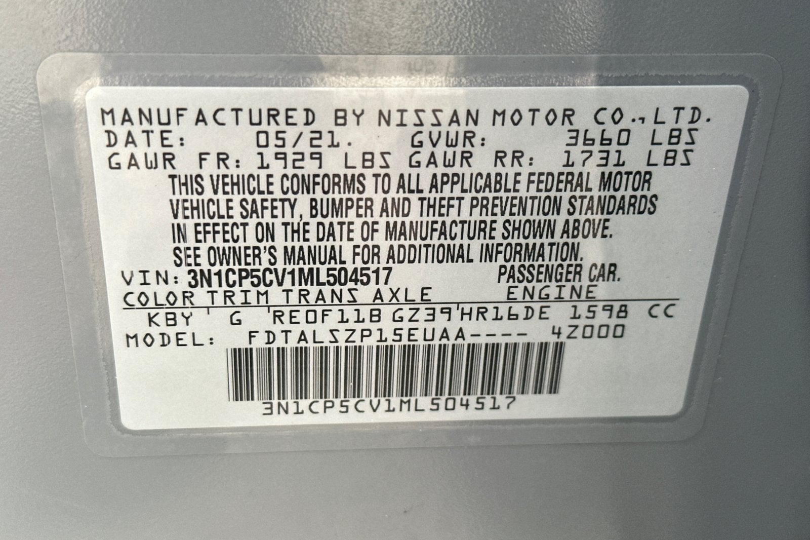 2021 Nissan Kicks SV