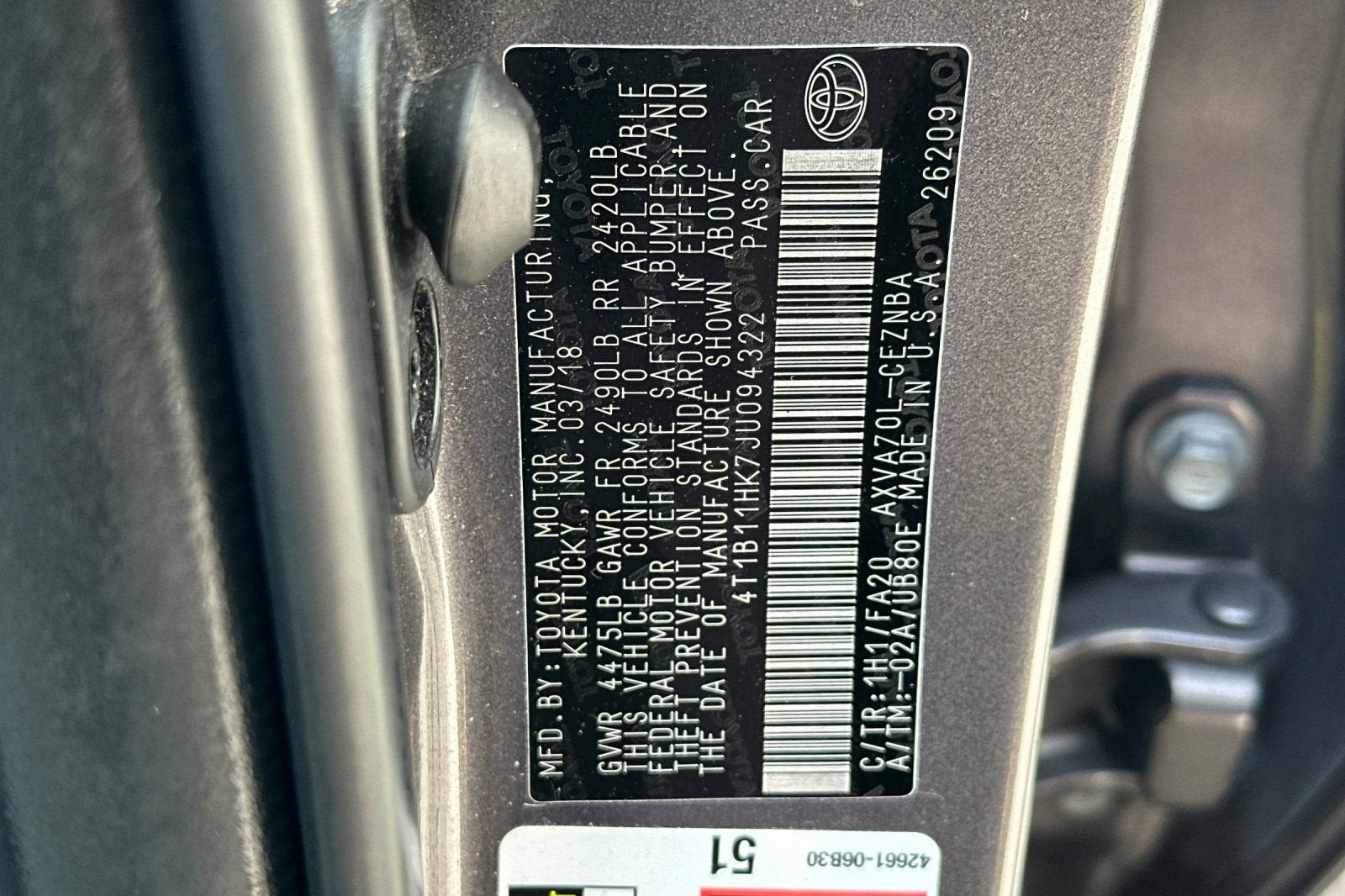 2018 Toyota Camry LE