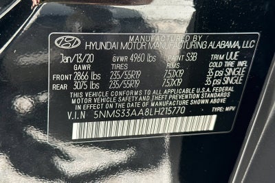 2020 Hyundai Santa Fe SEL