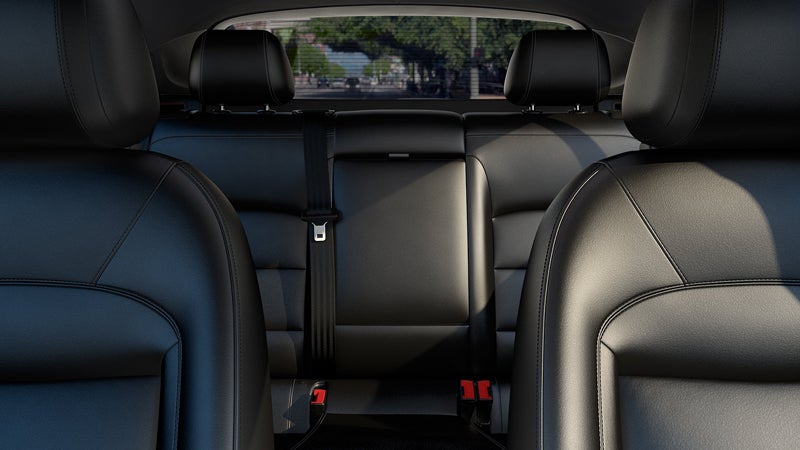 Vehicle interior from front side