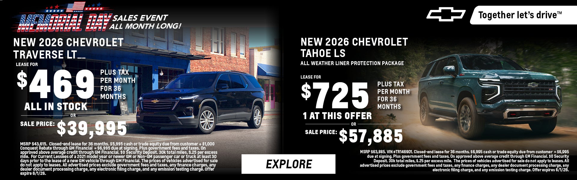 Memorial Day Sales Event