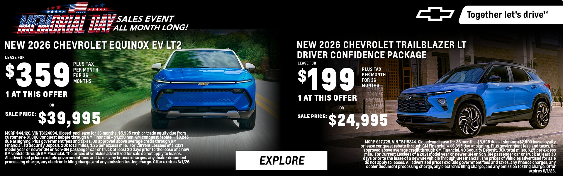 Memorial Day Sales Event