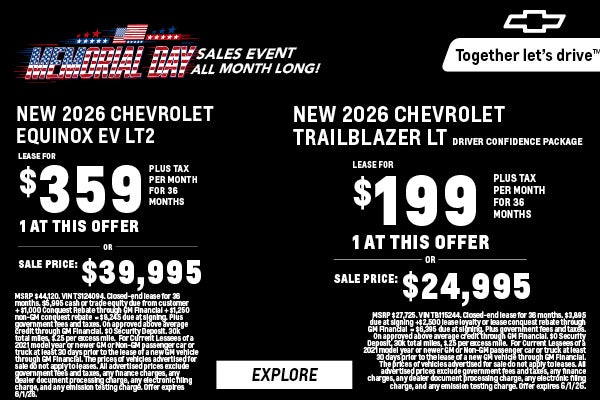 Memorial Day Sales Event