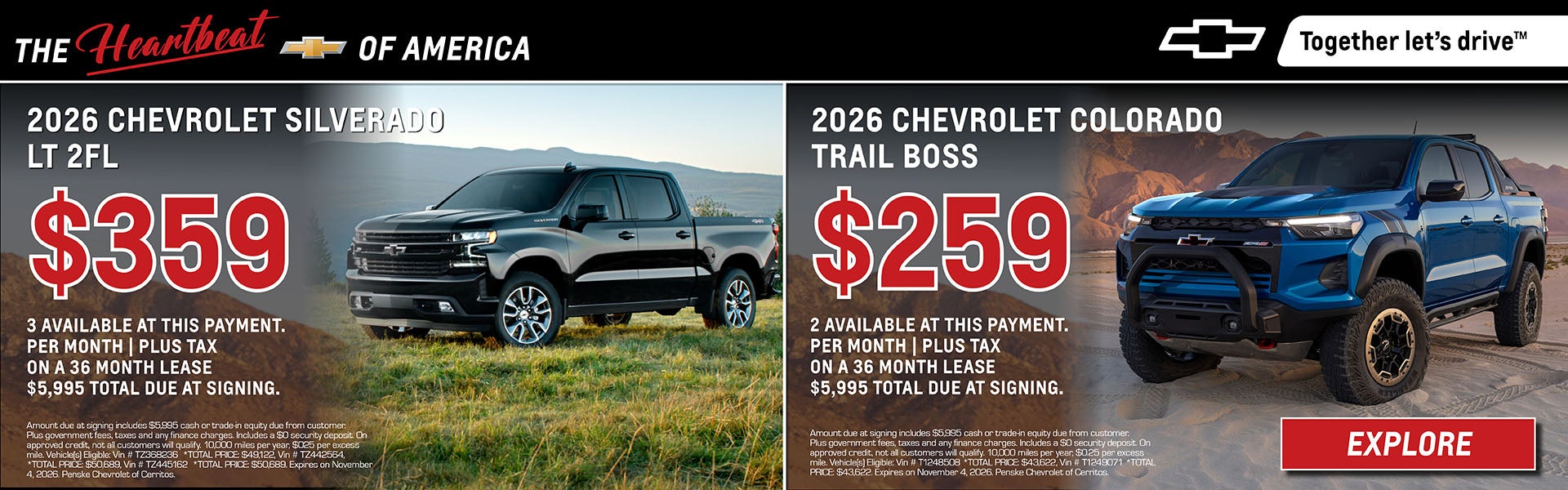 New 2026 Chevrolet Colorado and Silverado