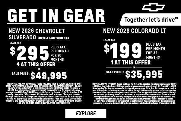 Get In Gear - New 2026 Silverado 1500 & Colorado