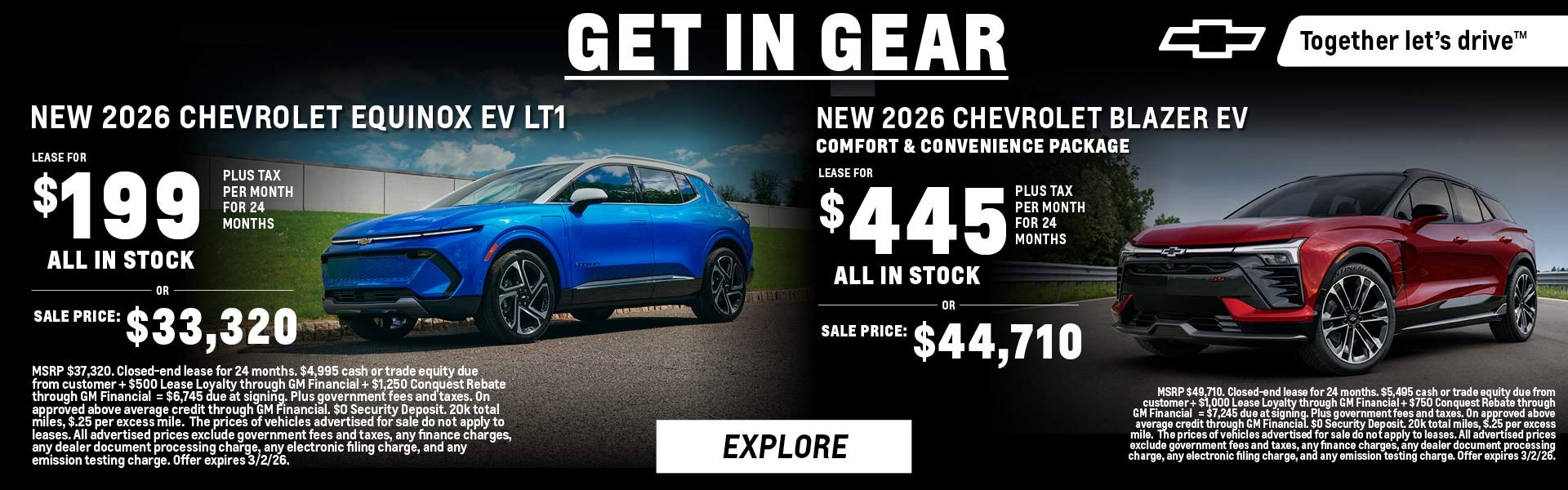 Get In Gear - New 2026 Equinox EV & Blazer EV